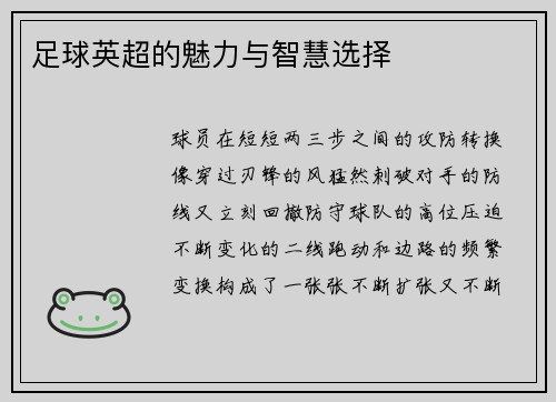 足球英超的魅力与智慧选择